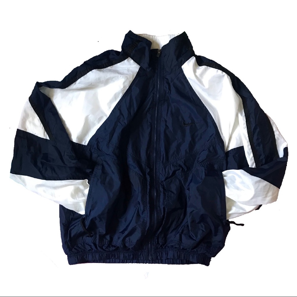 Vintage Nike Windbreaker Navy and White